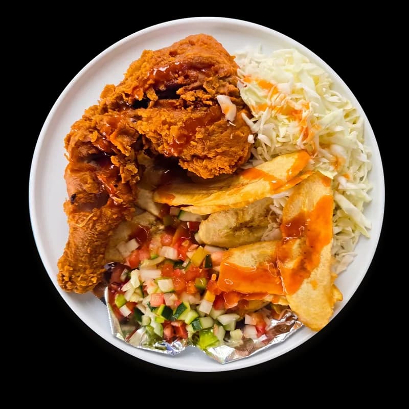 Pollo con Tajadas